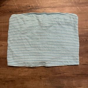 Women’s Blue & White Striped Tube Crop Top from American Eagle size: M